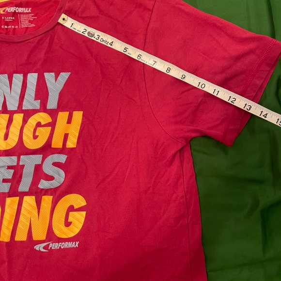 Performax Men's Red Quick Dry T-Shirt - "Only Tough Gets Going" Graphic - Size X - Picture 3 of 4